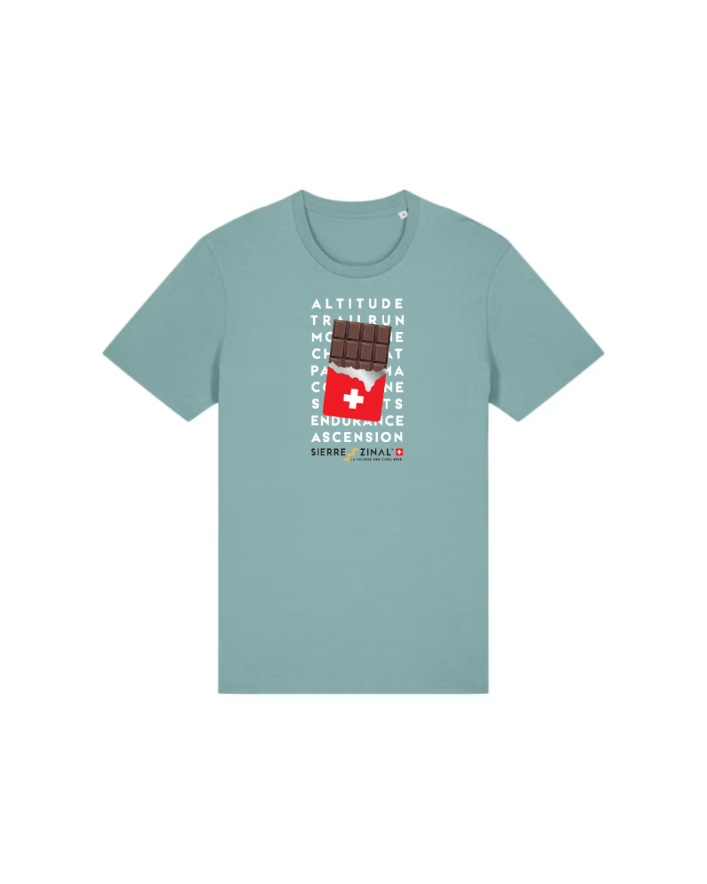 T-SHIRT CHOCOLAT TEAL MONSTERA UNISEXE