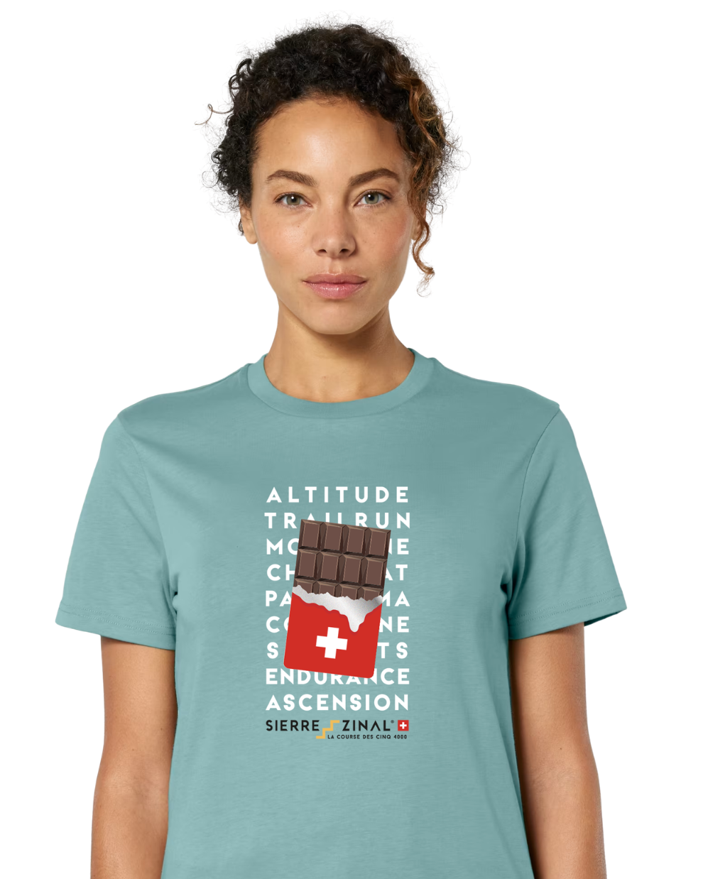 T-SHIRT CHOCOLAT TEAL MONSTERA UNISEXE