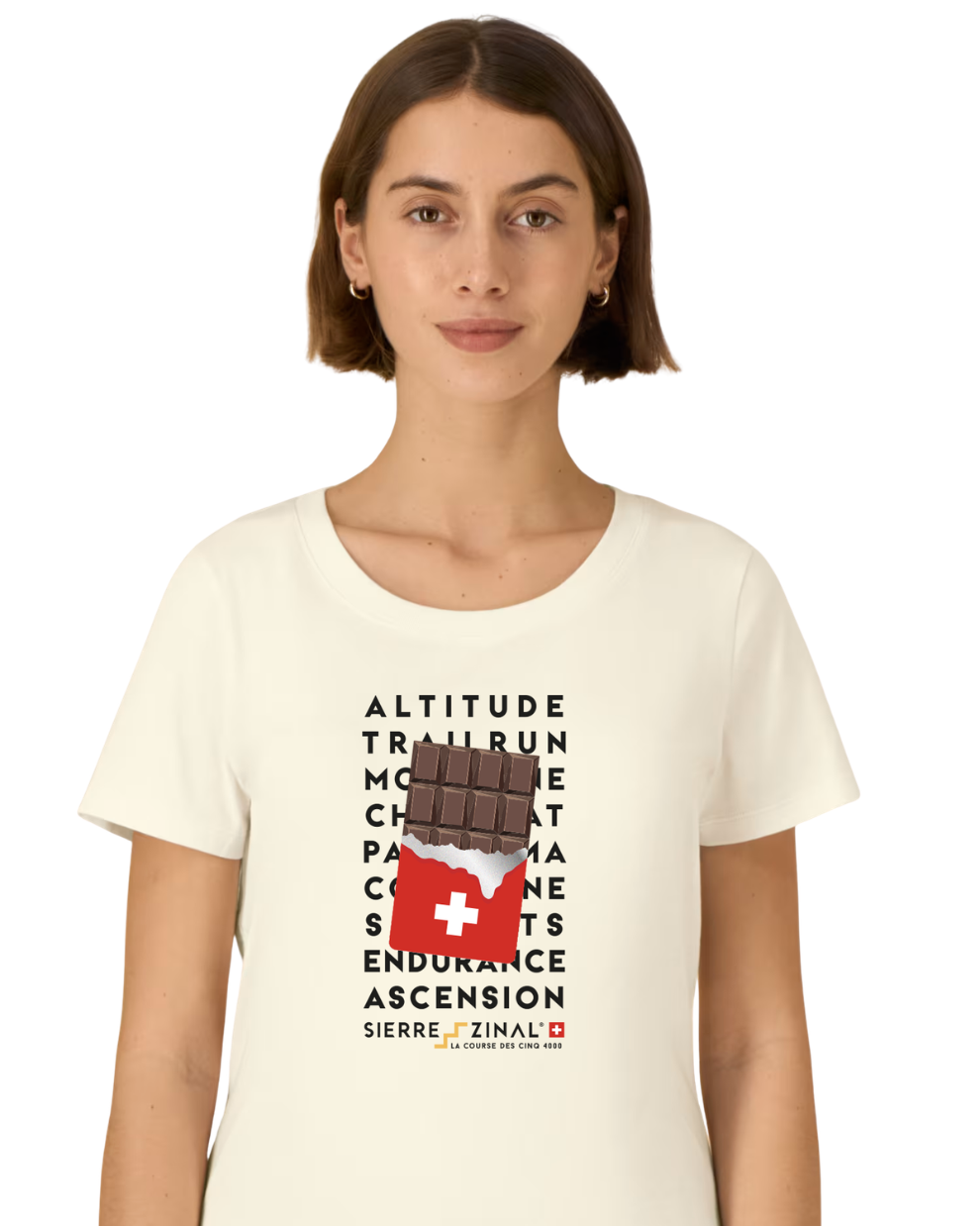 T-SHIRT CHOCOLAT CREAM FEMME