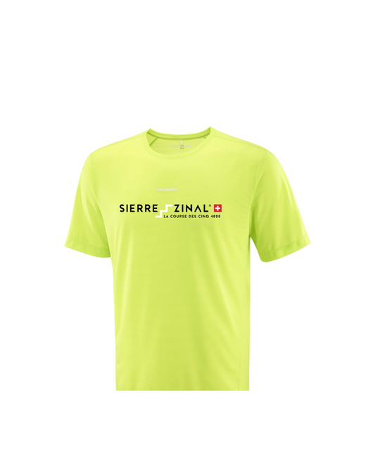 T-SHIRT TECHNIQUE SIERRE-ZINAL ACID LIME HOMME