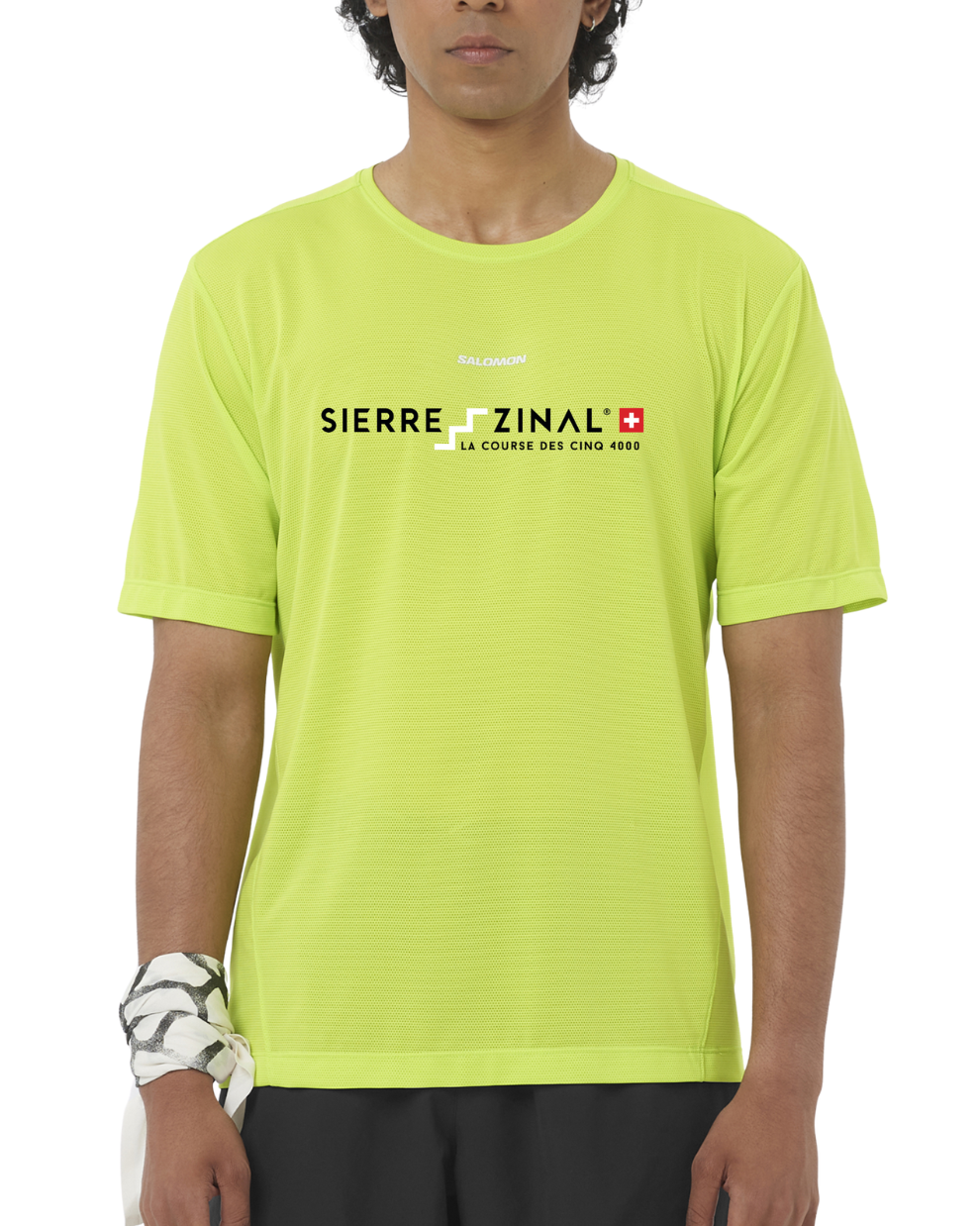 T-SHIRT TECHNIQUE SIERRE-ZINAL ACID LIME HOMME